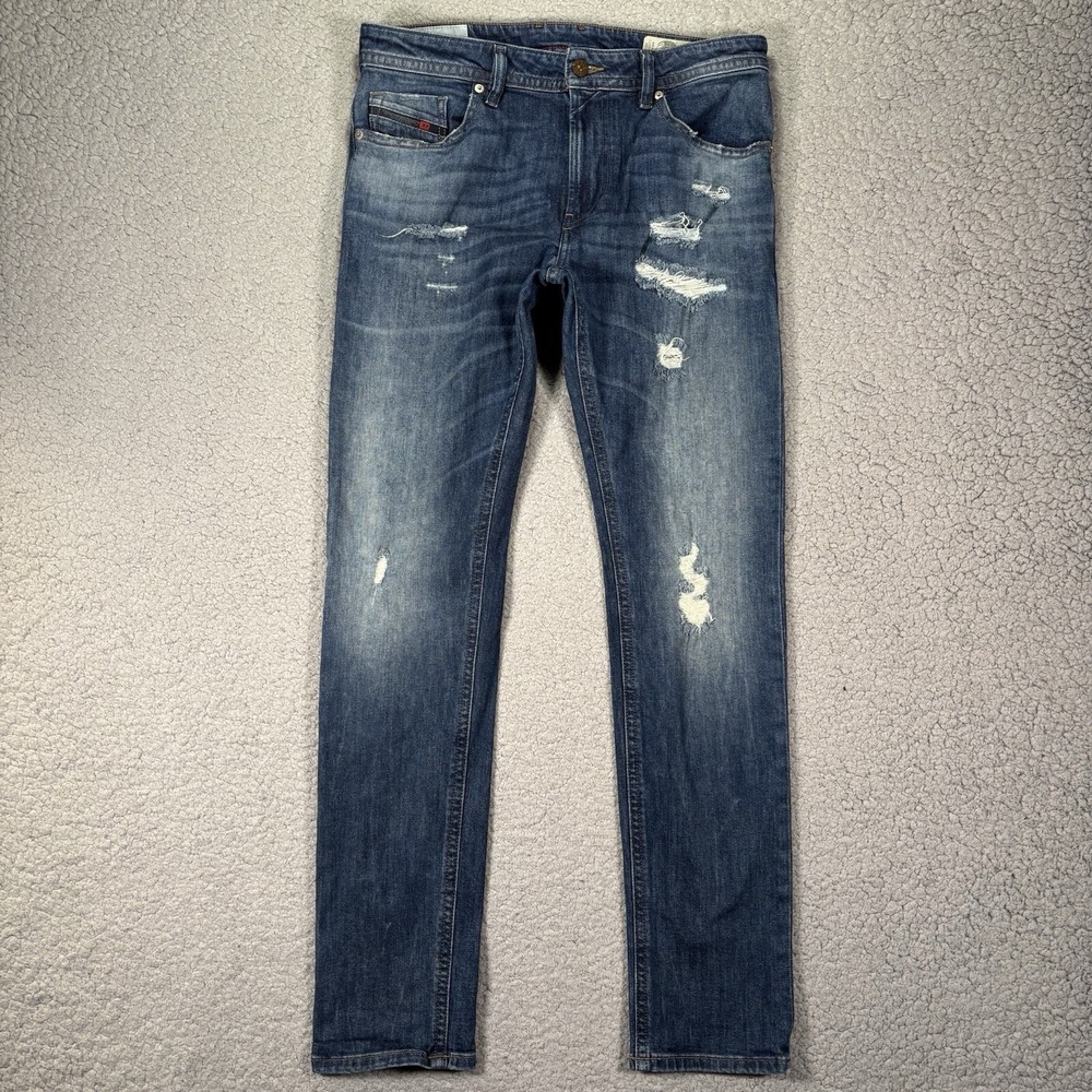Diesel THOMMER-C Slim Skinny Distressed Stretch Jeans 31x32 (Fit 33x32) RCN01